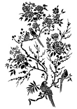 Stencil Oriental Garden